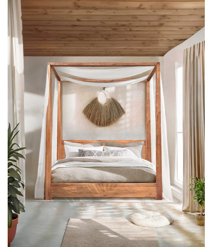 Java - Solid teak canopy bed