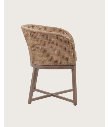 Maluku - Poltrona in legno di teak e rattan
