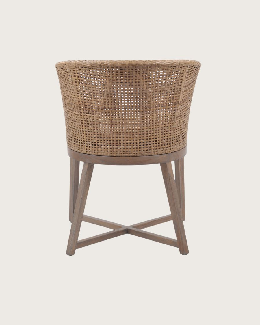 Maluku - Poltrona in legno di teak e rattan