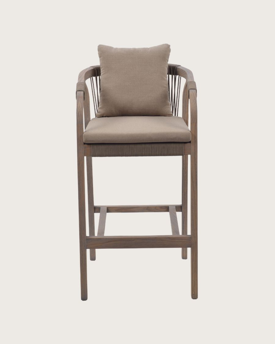Solvia - Design barstoel van massief hout