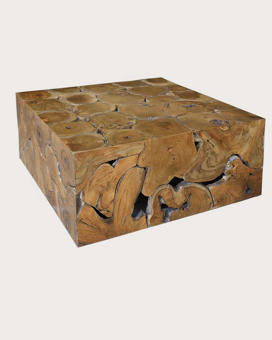 Craft - Quadratischer Teak-Puzzle-Couchtisch