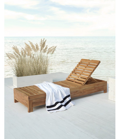 Florida - Chaise longues en bois teck