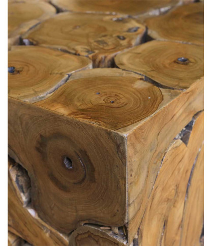 Craft - Vierkante teakhouten puzzel salontafel