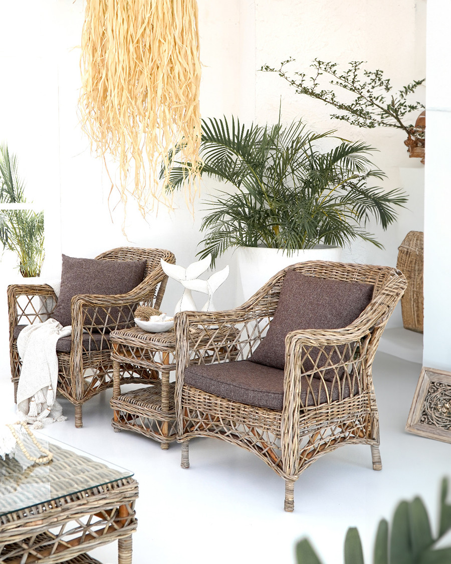 Asri - Salon de jardin en rotin
