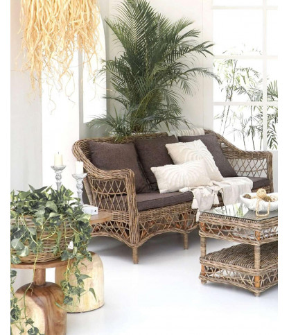 Asri - Salon de jardin en rotin