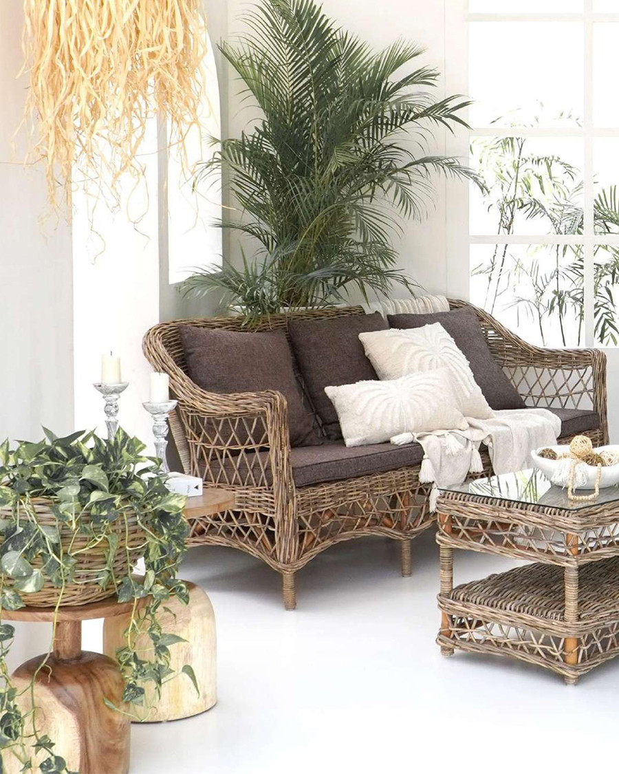 Asri - Salon de jardin en rotin