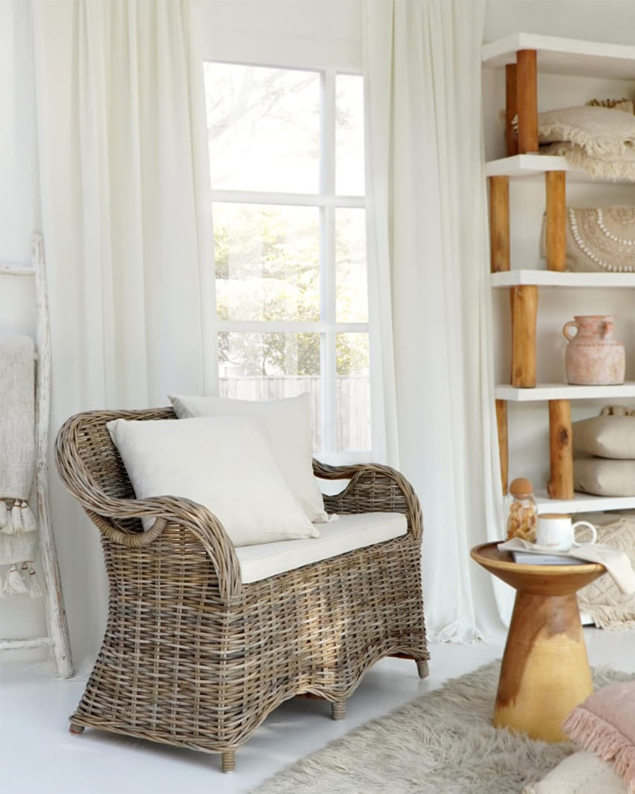Taman - Kubu Grey Natural Rattan Garden Furniture Set