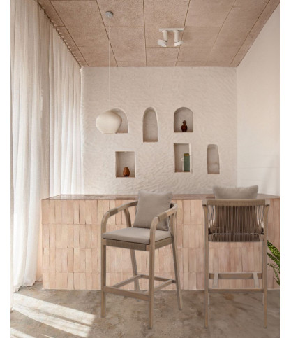 Solvia - Chaise en bois sungkai
