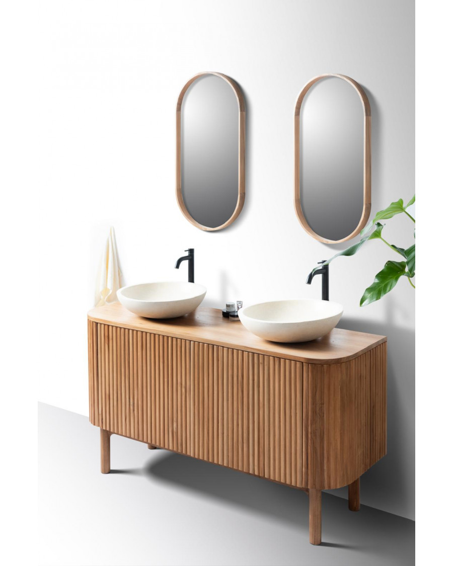 Orma - meuble salle de bain 2 portes en teck