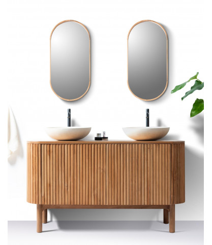 Orma - meuble salle de bain 2 portes en teck