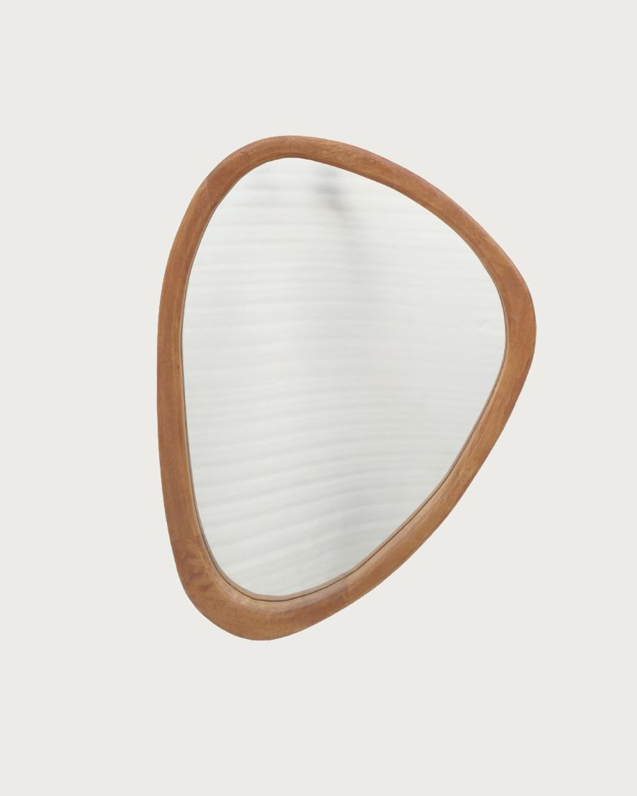 Trivéo - Espejo orgánico en madera maciza de mango