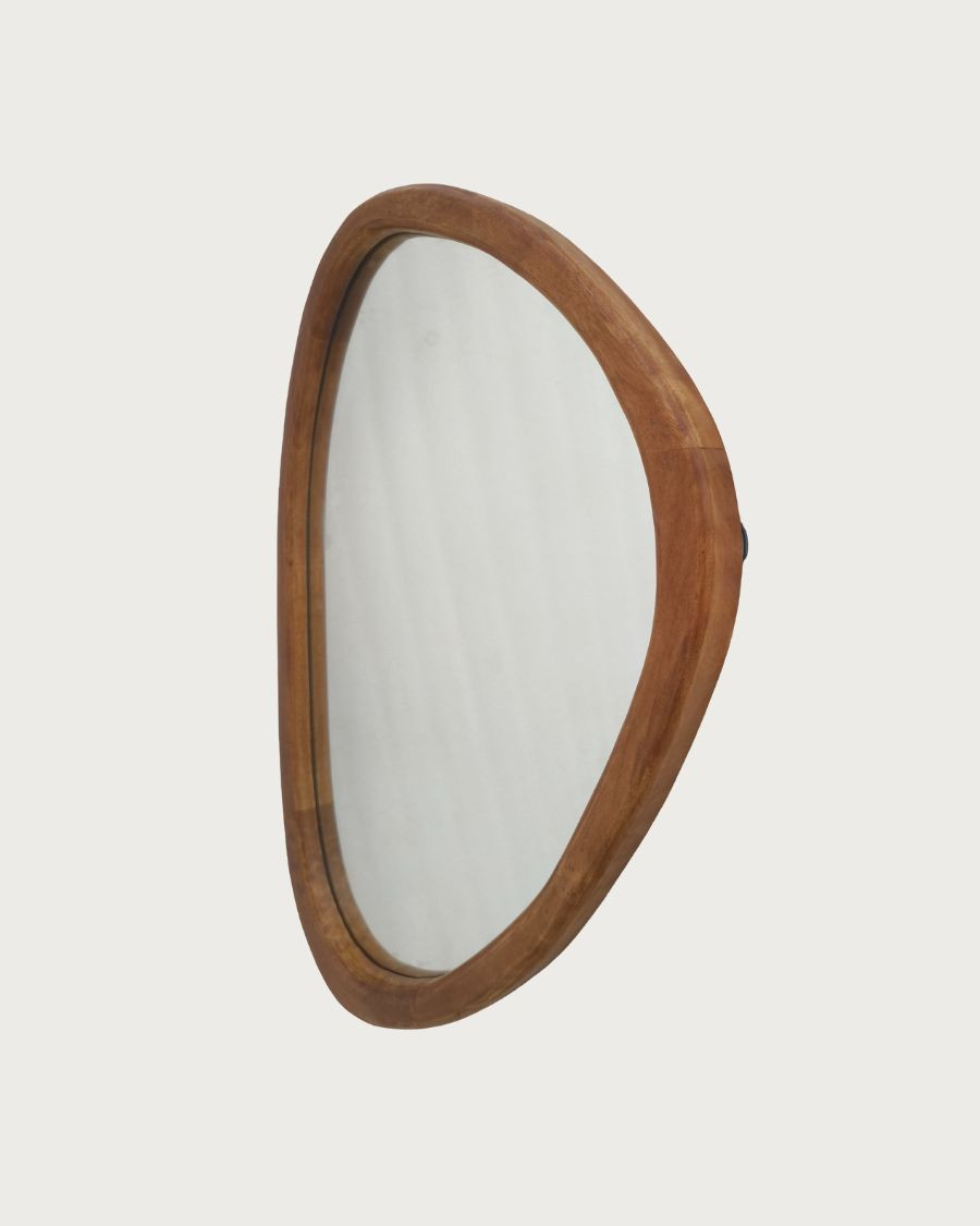 Trivéo - Specchio organico in legno massello di mango