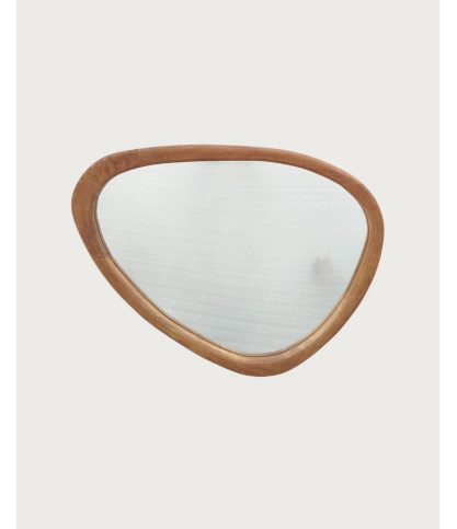 Trivéo - Specchio organico in legno massello di mango