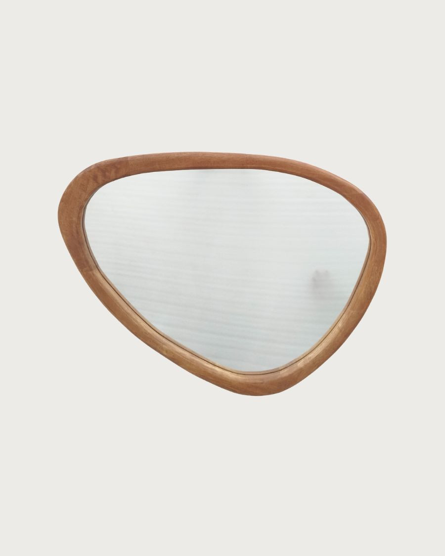 Trivéo - Espejo orgánico en madera maciza de mango