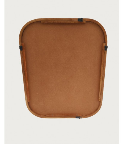 Ligno - Espejo de pared para baño en madera maciza de mango