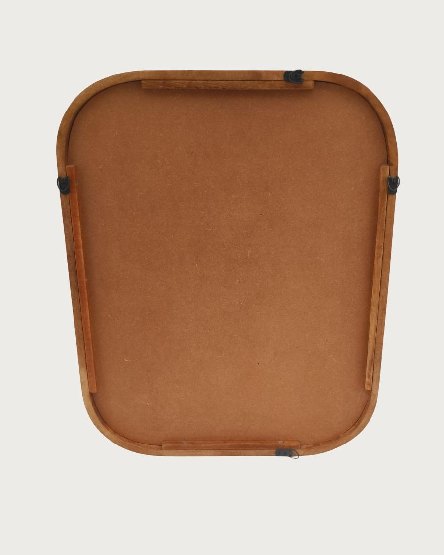 Ligno - Espejo de Pared para Baño de Madera Maciza de Mango