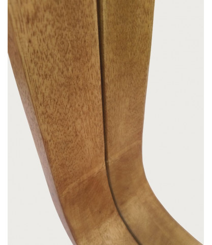 Ligno - Espejo de pared para baño en madera maciza de mango
