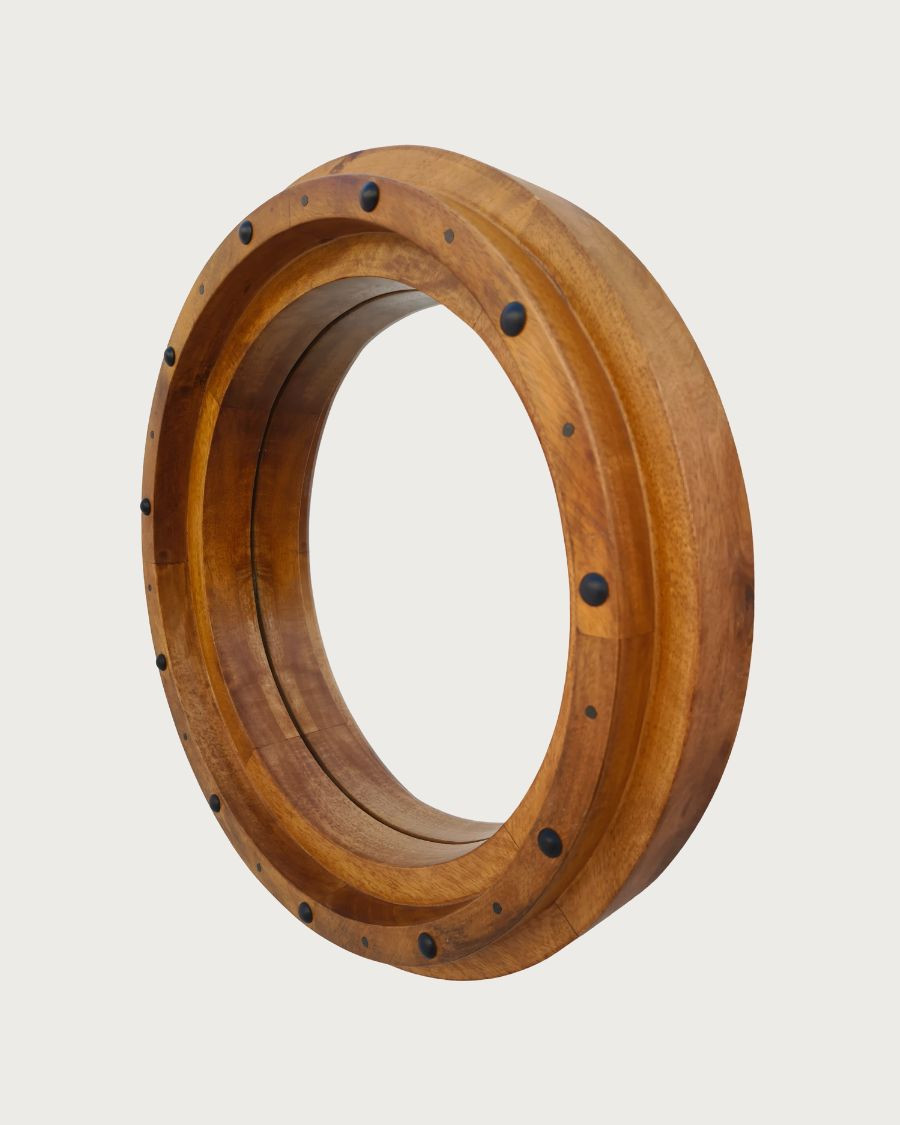 Boïa - Miroir en bois massif de manguier