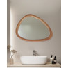 Trivéo - Miroir organique en bois massif de manguier