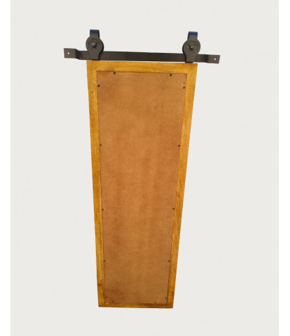 Zara - Espejo de pared rectangular de madera maciza y metal