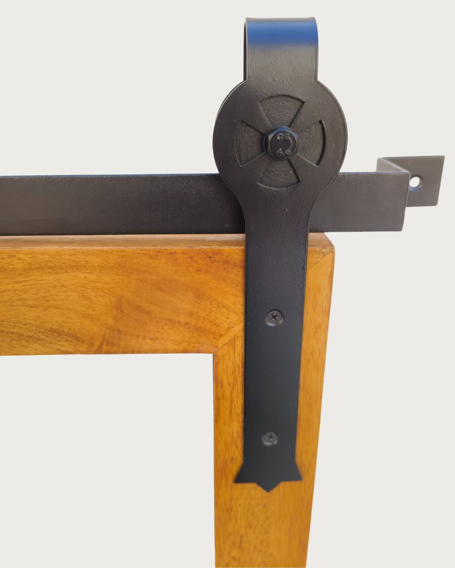 Zara - Rechteckiger Wandspiegel aus Massivholz und Metall