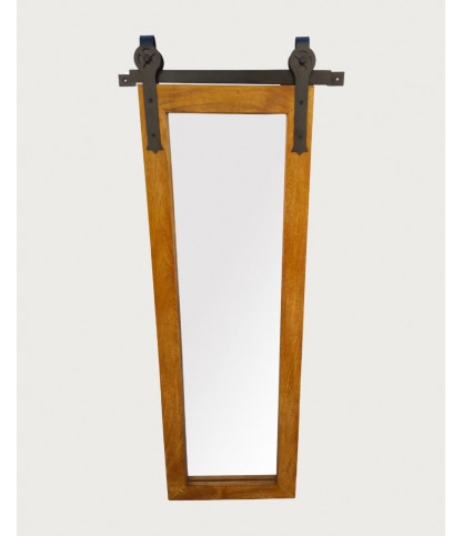 Zyra - Miroir murale en bois massif de manguier