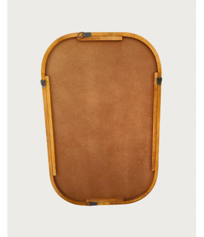 Niva - Rectangular mirror in solid mango wood for bathroom