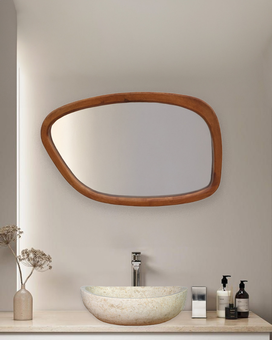 Quadra - Miroir en bois...