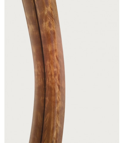 Quadra - Specchio organico in legno massello di mango