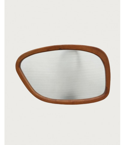 Quadra - Miroir en bois massif de manguier