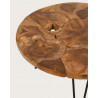Carmen - Table basse ovale en puzzle de teck