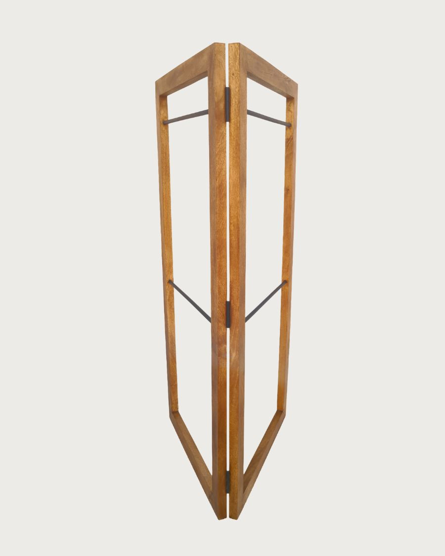 Elevéa - Solid mango wood folding towel rack