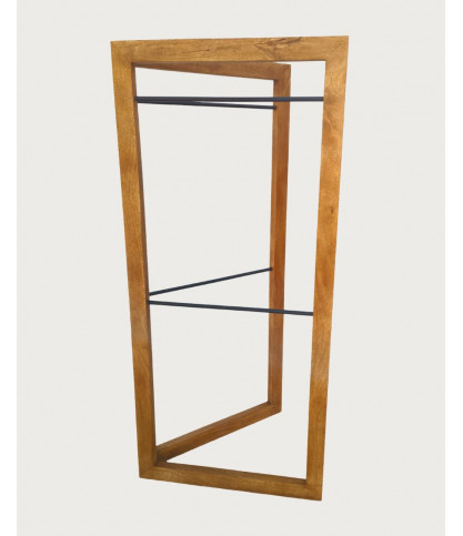 Elevéa - Solid mango wood folding towel rack