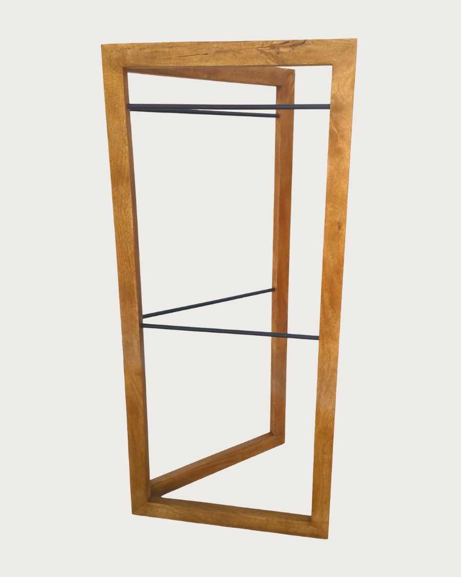 2 Étagères En Bois Massif Pour Serviettes - Dimensions 40x15x7 Cm - Pour Salle De Bain Ou Chambre