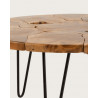 Carmen - Table basse ovale en puzzle de teck