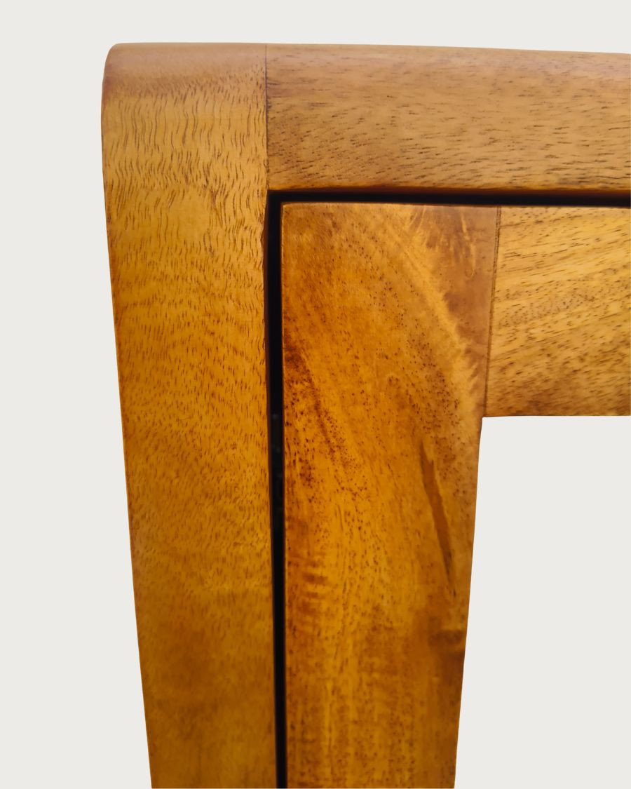 Palo - Columna colgante con espejo en madera maciza de mango.