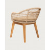 Maelie - Chaise en teck massif et corde beige