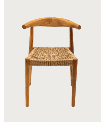 Bali - Chaise en teck massif et corde synthétique