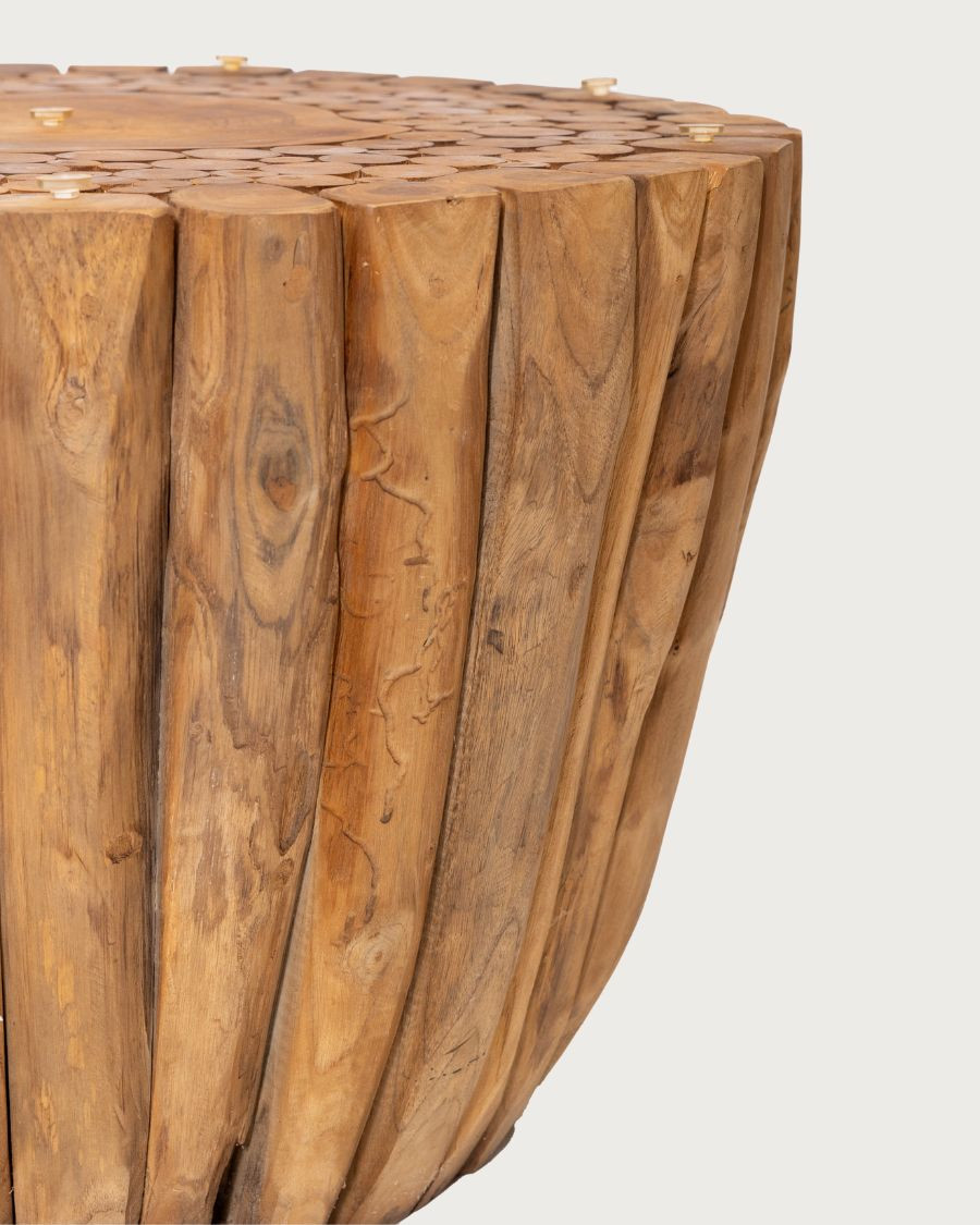 Woodle – Couchtisch aus Massivholz mit Glasplatte