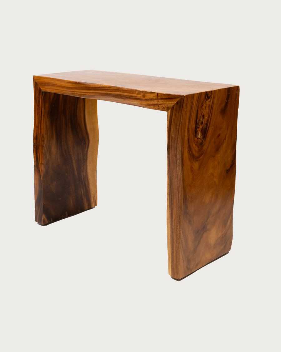 Arden - Mesa consola de madera maciza de 100 cm