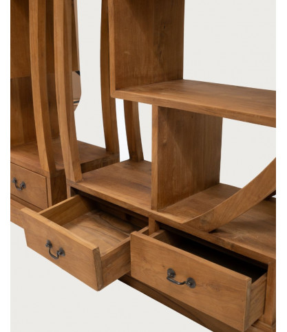 Yin Yang - Solid teak bookcase