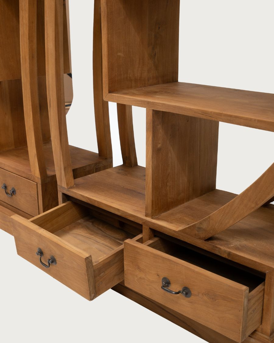 Yin Yang - Solid teak bookcase