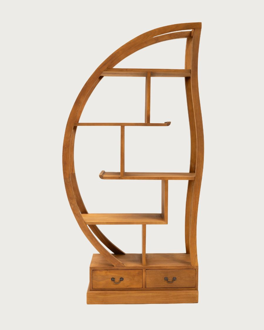 Yin Yang - Solid teak bookcase