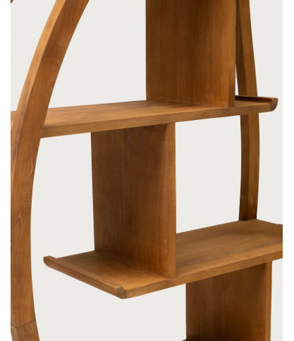 Yin Yang - Librería de madera maciza de teca