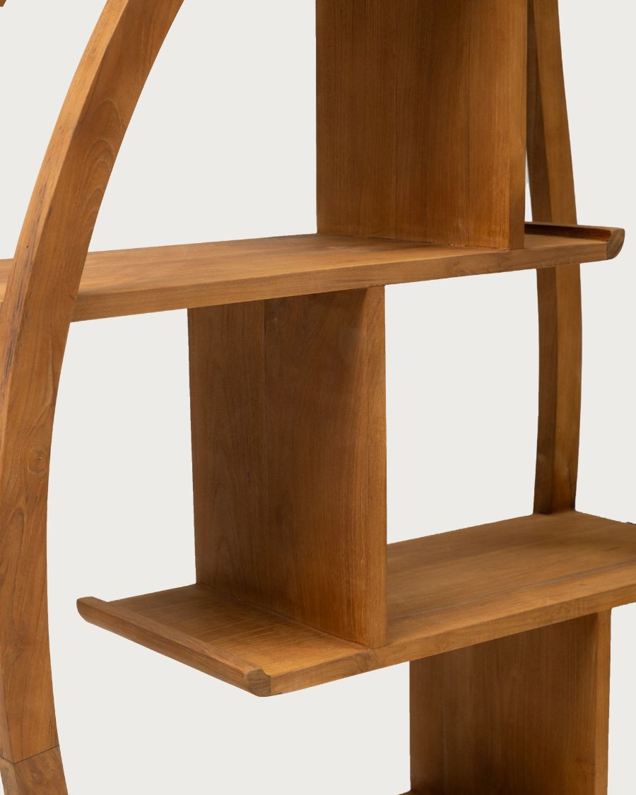 Yin Yang - Librería de madera maciza de teca