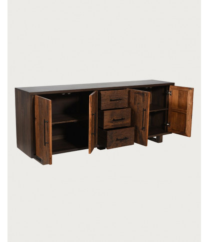 Alto - Low sideboard in recycled teak 200 cm