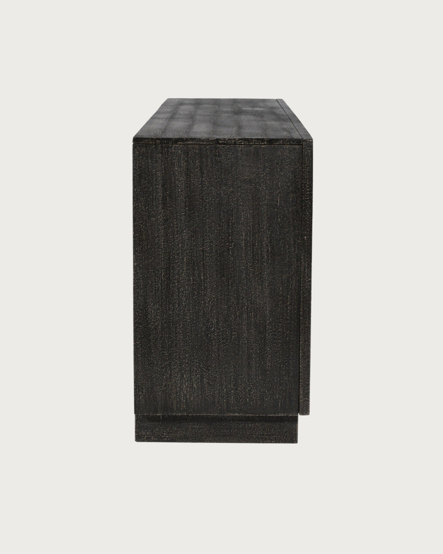 Zaraya - Low carved sideboard in solid mango wood, 185 cm