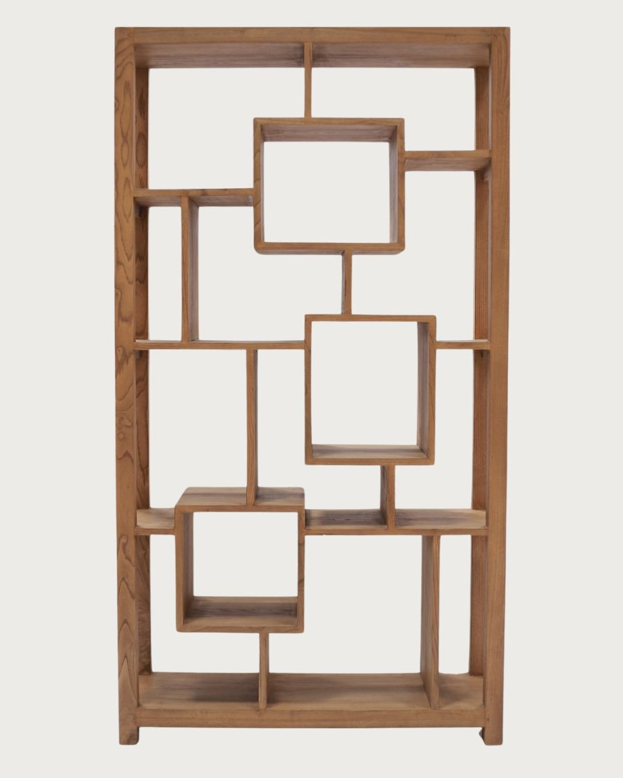 Maze - Estantería de madera maciza de teca