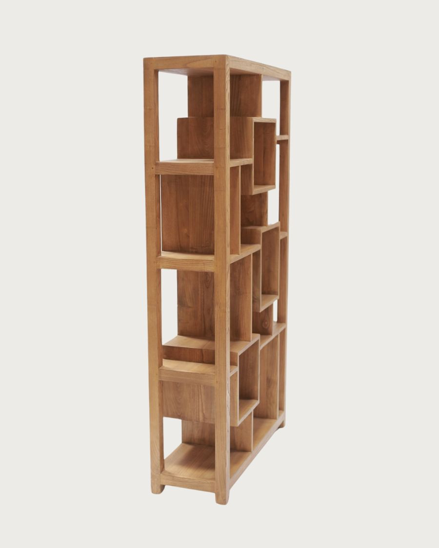 Maze - Estantería de madera maciza de teca