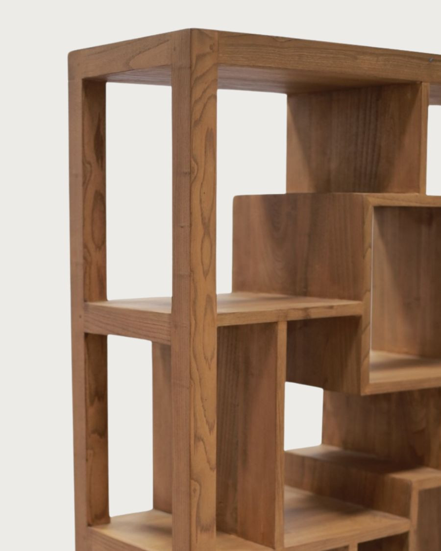 Maze - Estantería de madera maciza de teca
